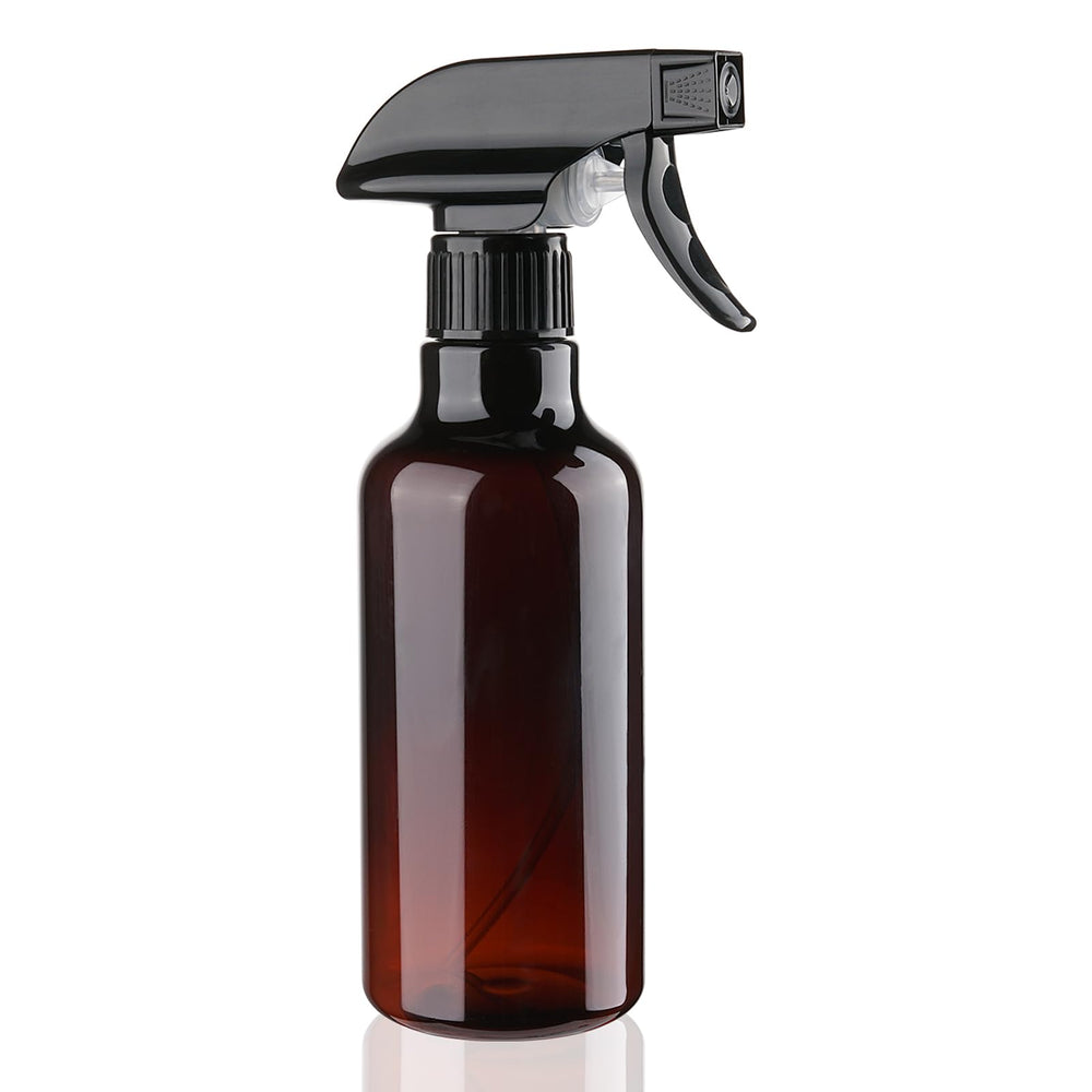 Hethyo 12oz brown spray bottle cap close-up with secure seal.