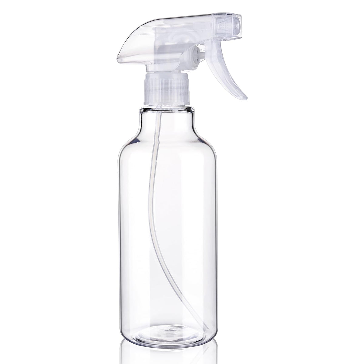 Hethyo 16.9oz spray bottle clear front view for everyday misting.