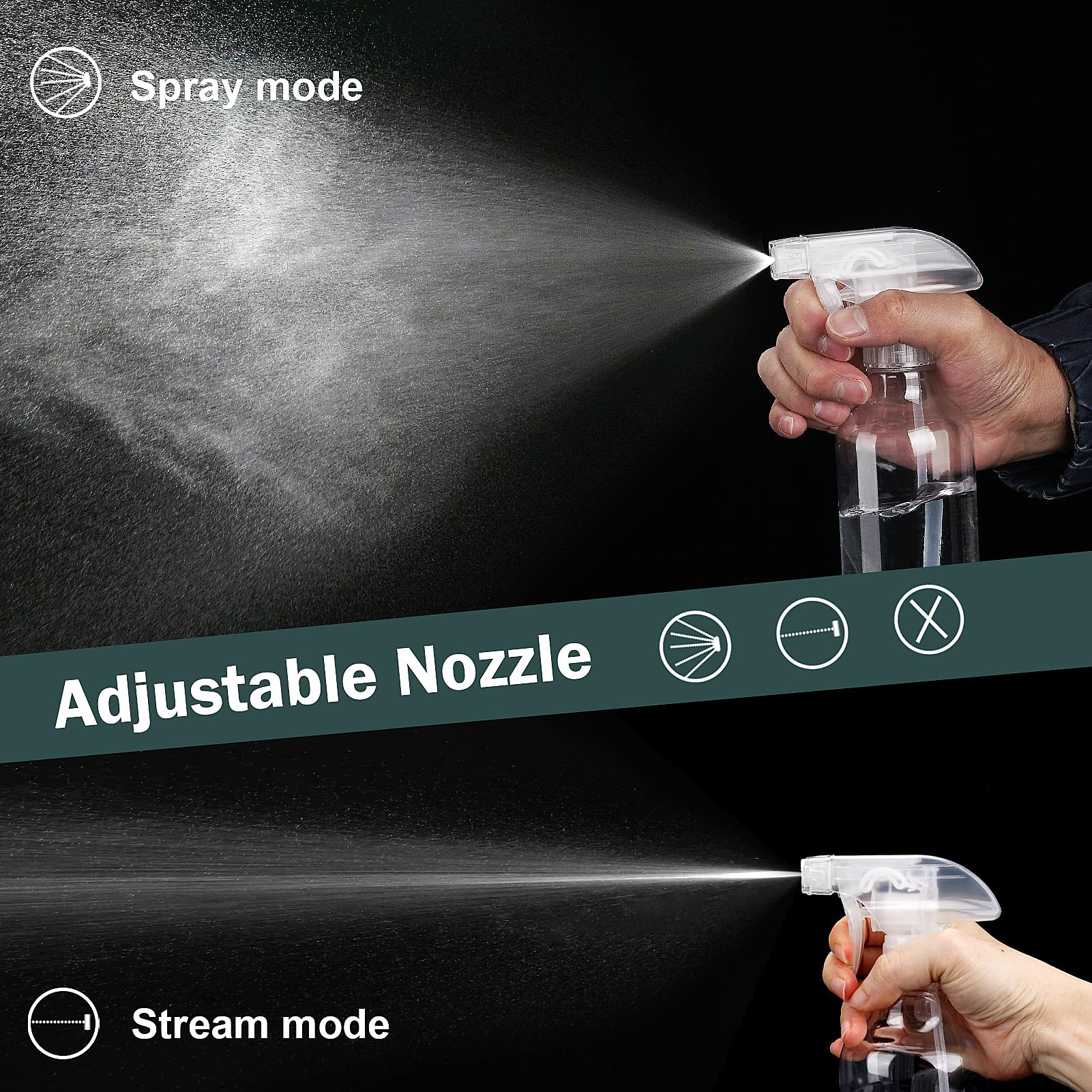 Hethyo lightweight, shatterproof bottle suitable for hair, plants, and cleaning tasks