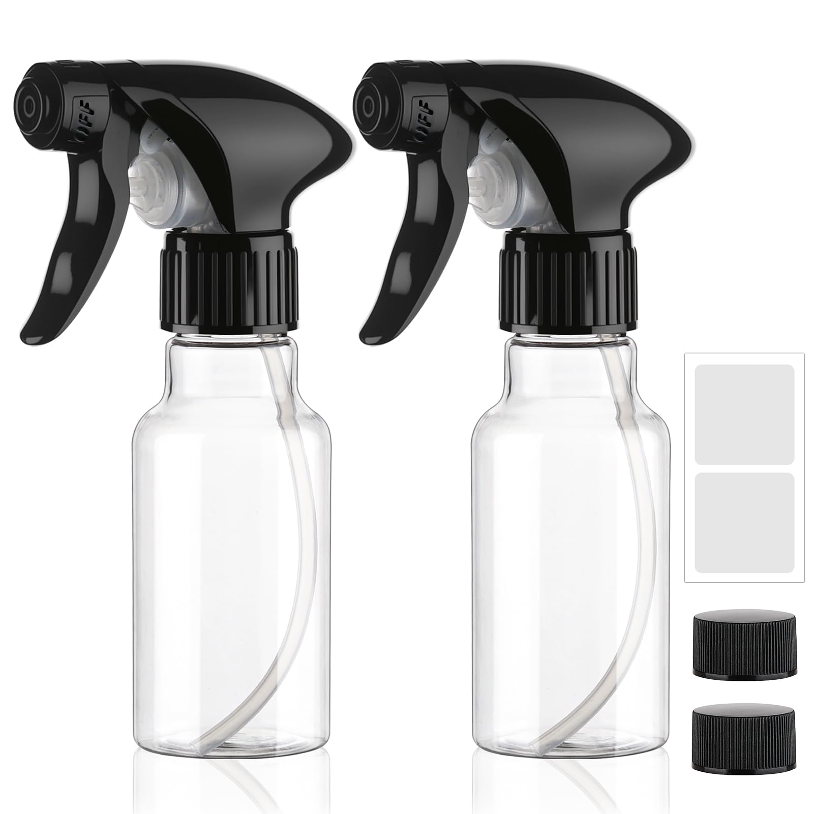Hethyo 4oz clear spray bottle for plants, hair, and cleaners.
