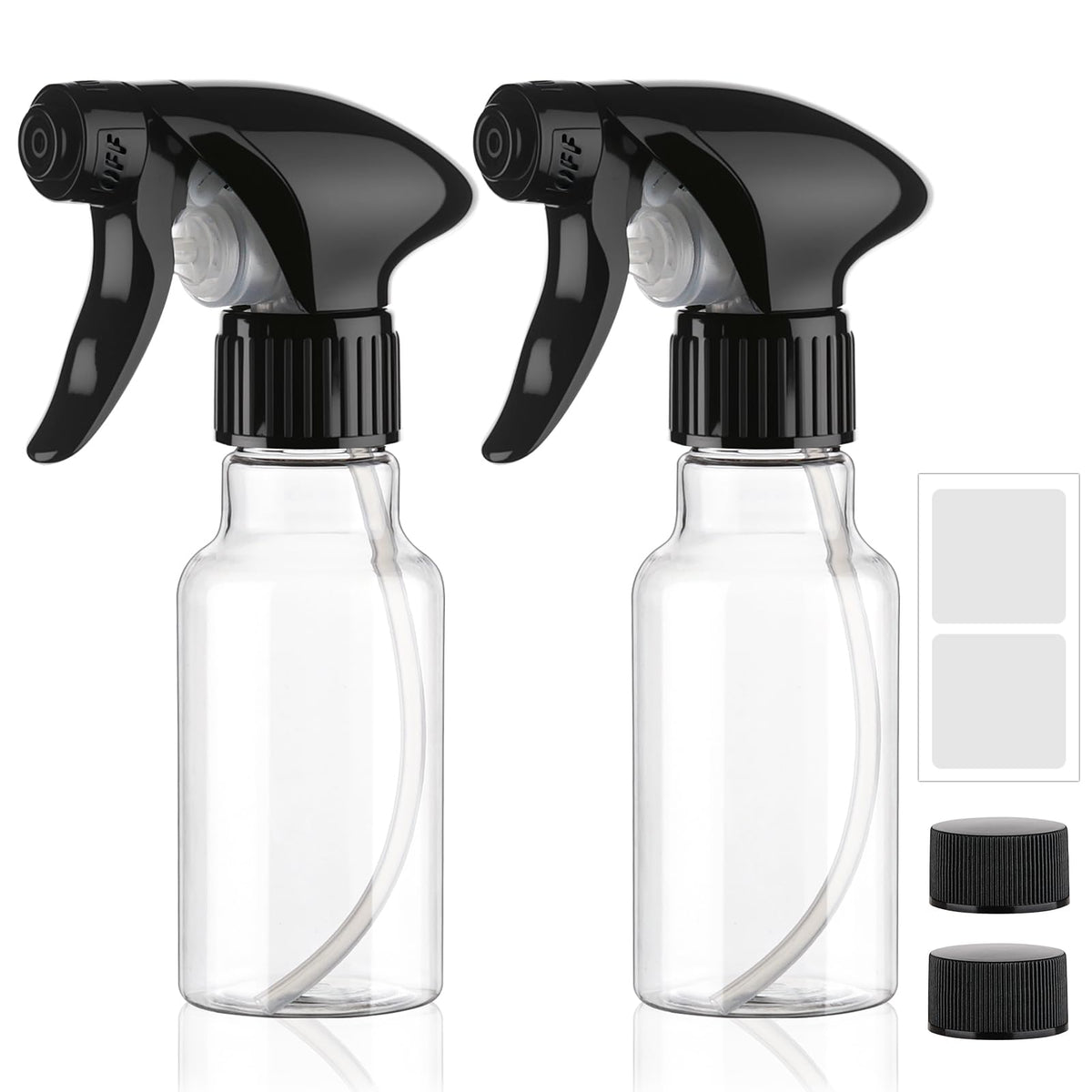 Hethyo 4oz clear spray bottle for plants, hair, and cleaners.