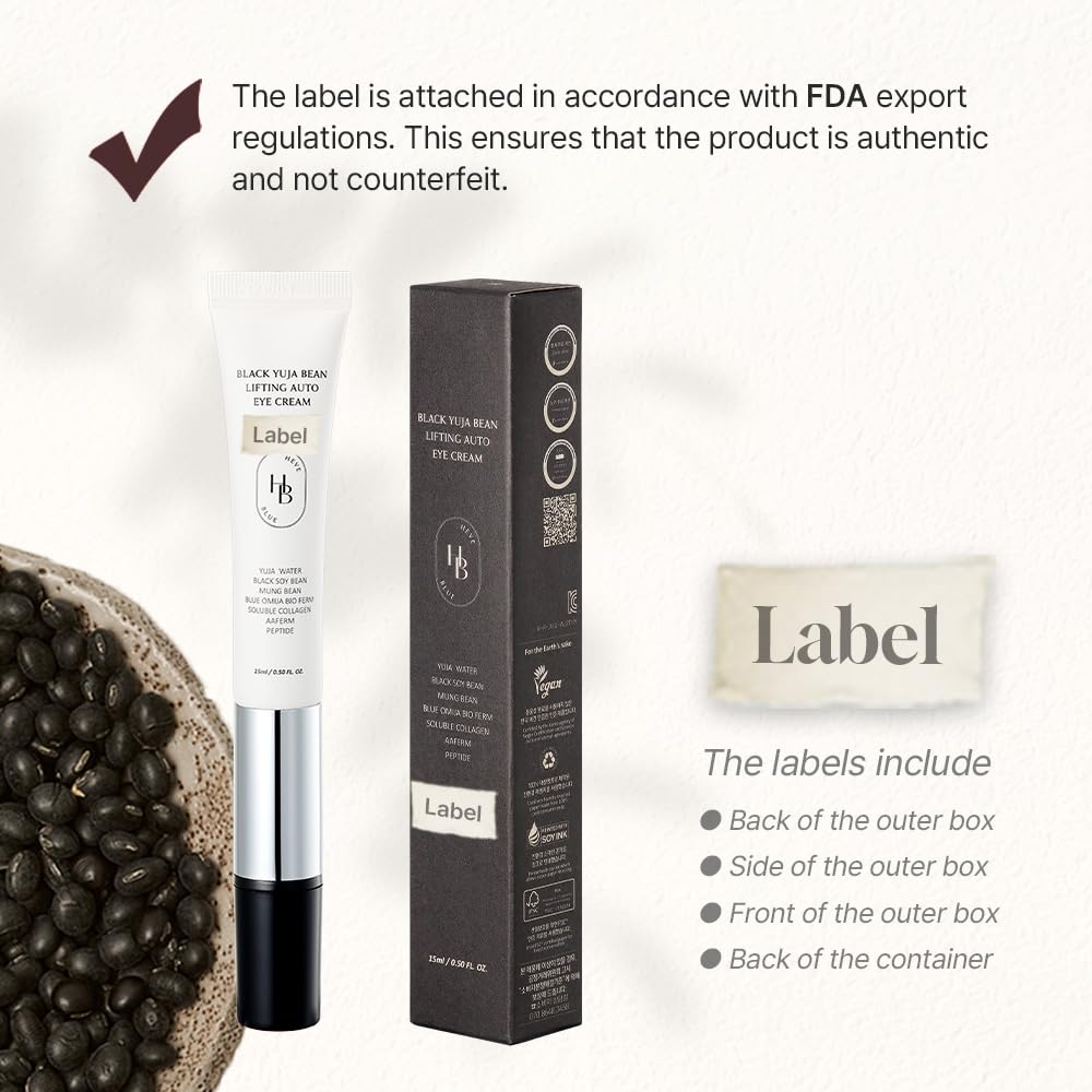 HEVEBLUE eye cream texture swatch demonstrates smooth spread and cooling feel.