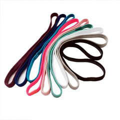 Hexchasty 9pc elastic thin headbands set with color variety for daily wear and workouts.