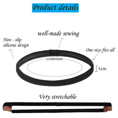 Hexchasty thin headbands showing non-slip silicone line for secure activity.