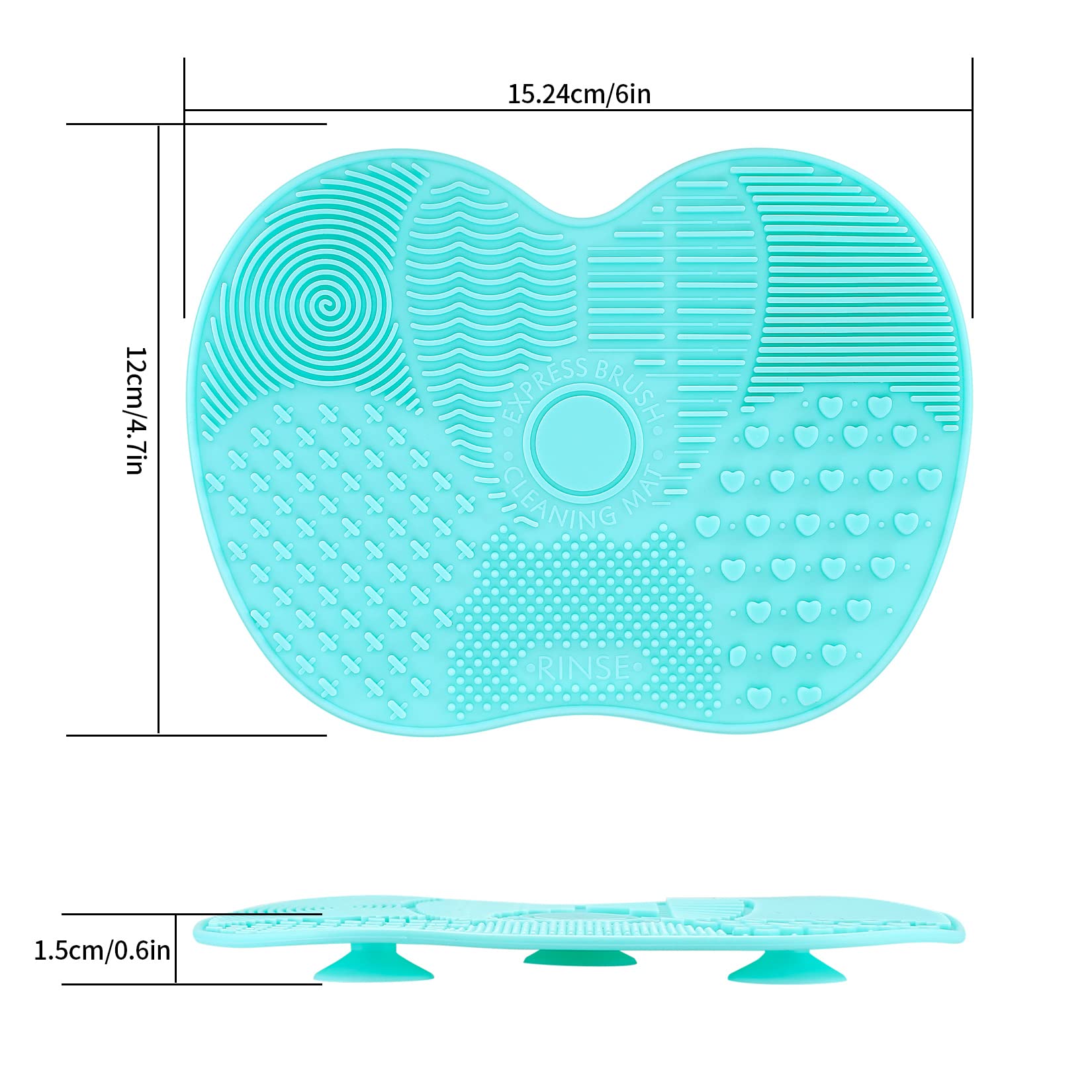 HexinYigjly makeup brush cleaning pad purple front view for home or travel.