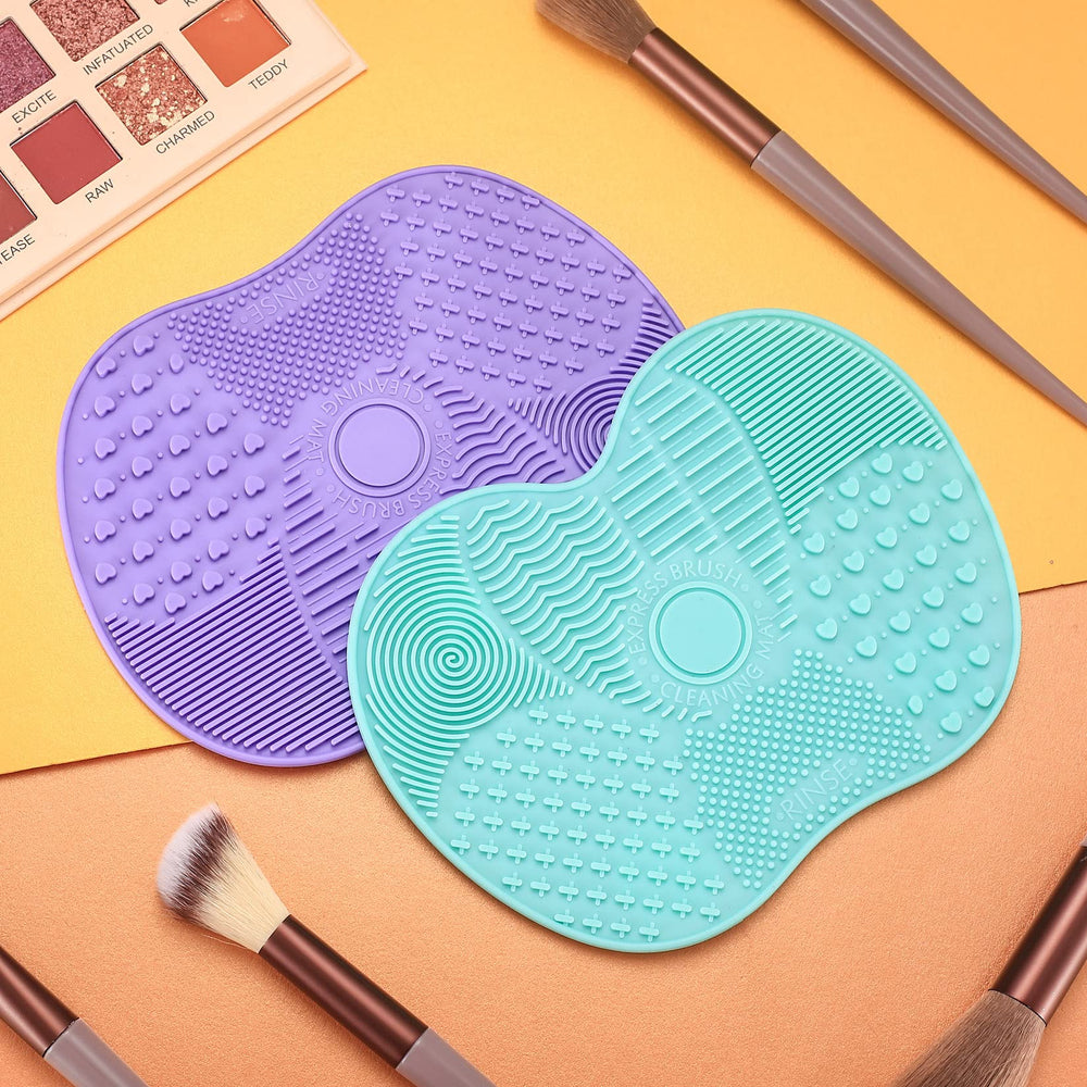 HexinYigjly silicone makeup brush cleaning pad setup showing durability.