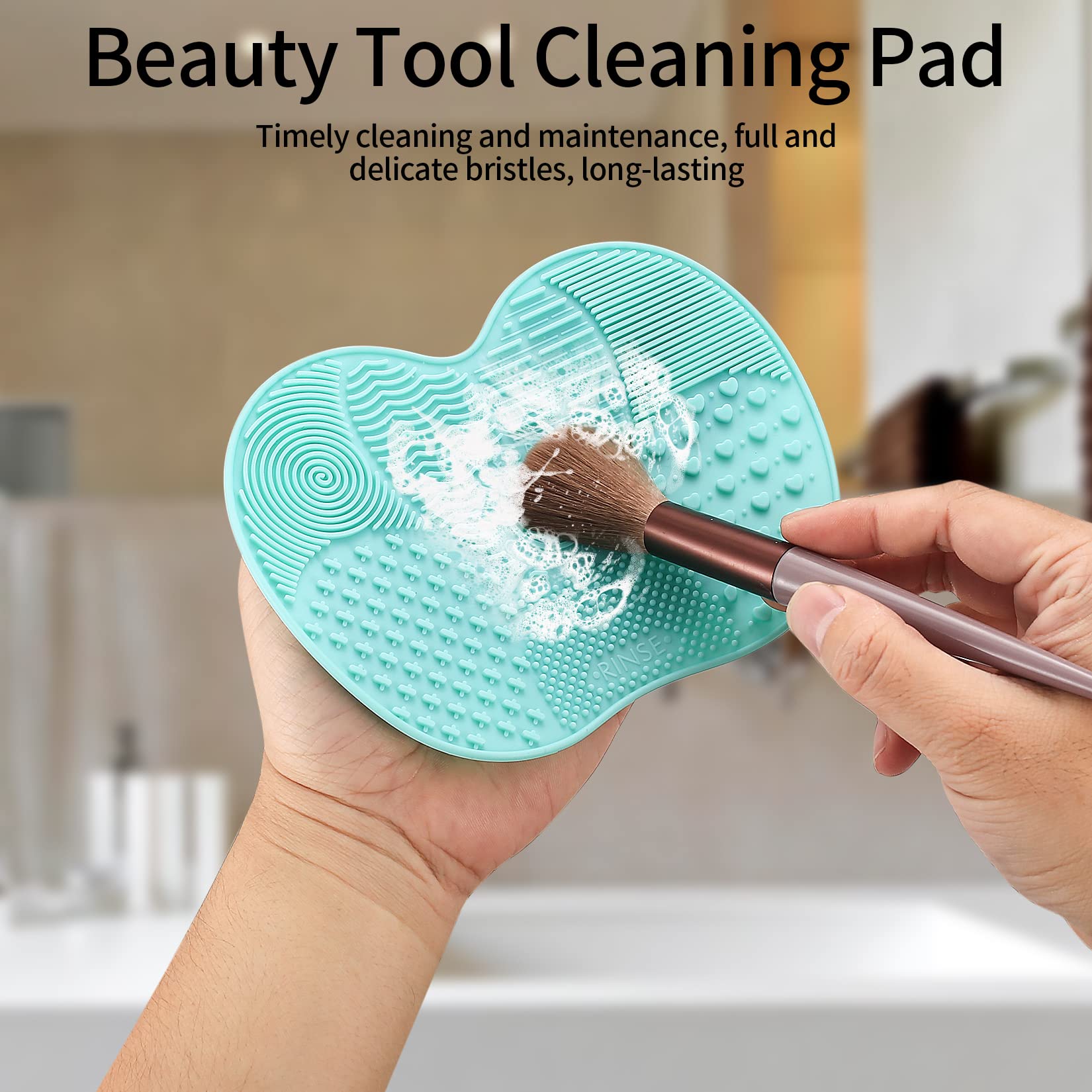 HexinYigjly two-pack makeup brush cleaning pads for versatile use.