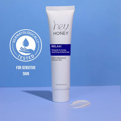 Hey Honey Relax texture swatch reveals lightweight, water-based, non-oily feel.