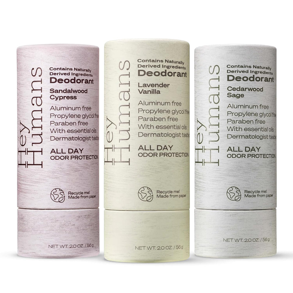 Hey Humans deodorant stick aluminum-free for clean, all-day odor control.
