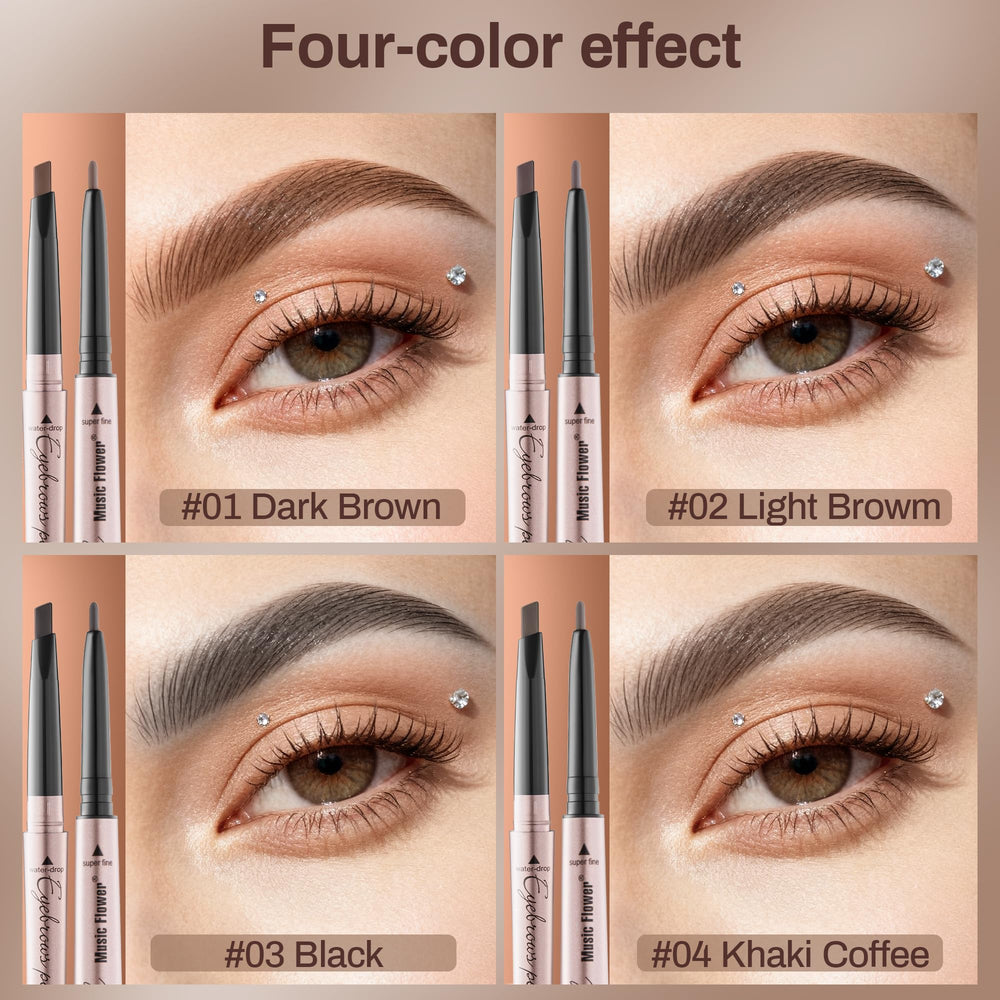 HeyBeauty eyebrow pencil retractable body saves time with on-the-go shading.