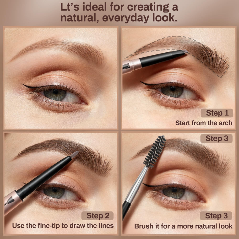 HeyBeauty retractable pencil body enables quick, precise touch-ups