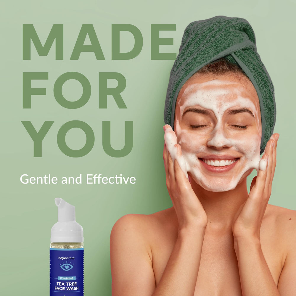 Heyedrate coconut oil detail signaling natural cleansing formula.