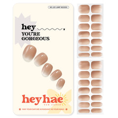 heyhae bandas uñas gel ombre nude, acabado suave y natural para uñas perfectas.