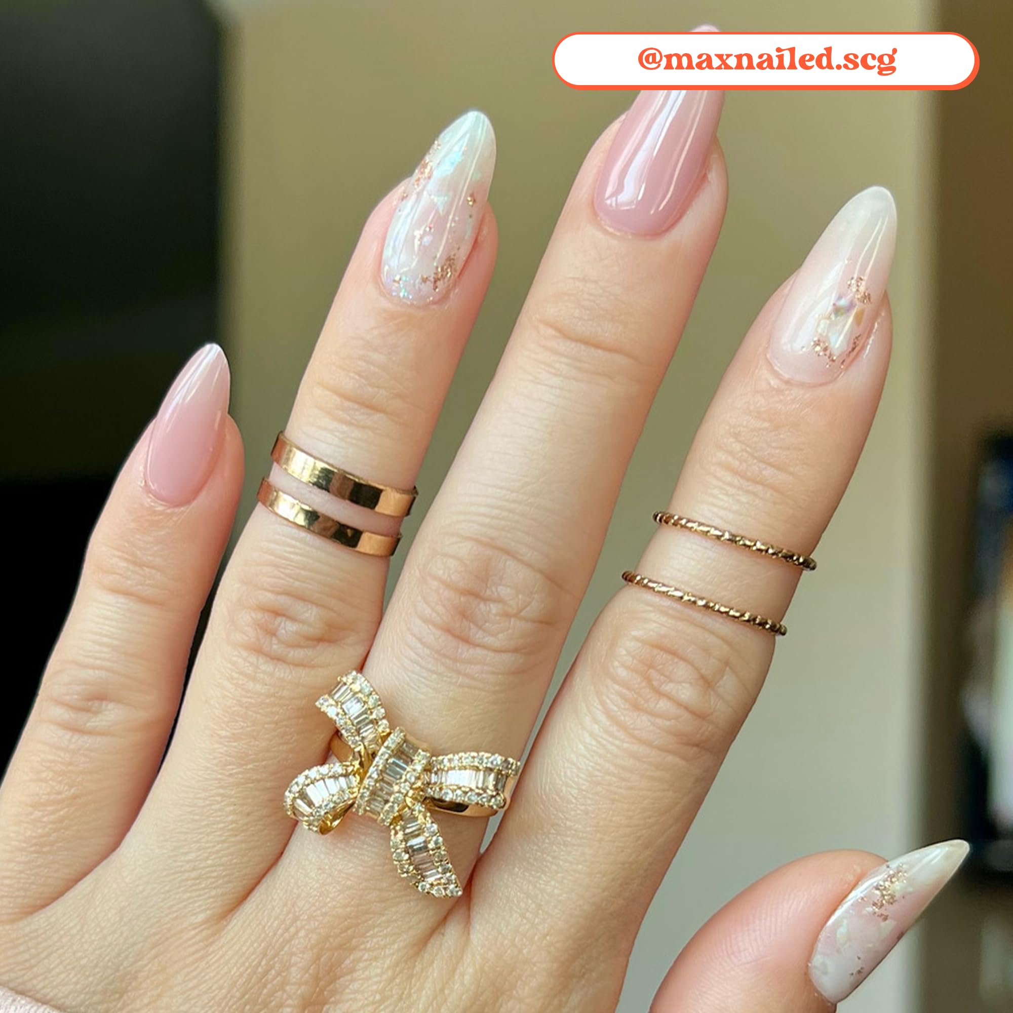 Heyhae acabado brillante y llamativo con purpurina rosa