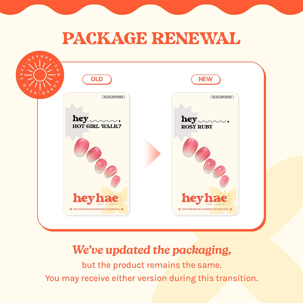 Kit completo Heyhae para uñas gel Rosy Ruby con prep pad y lima