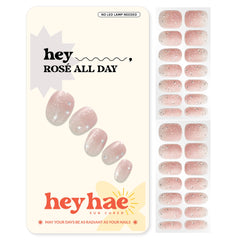 Heyhae gel semi cocido en rosas con estrellas, ideal para un look festivo y deslumbrante.
