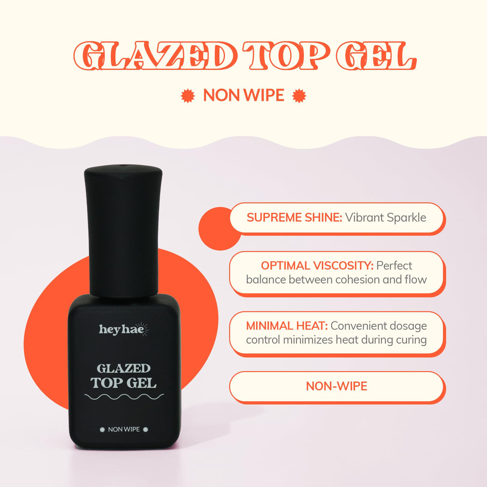 heyhae Glazed Top Gel aplicación rápida para secado bajo LED/UV