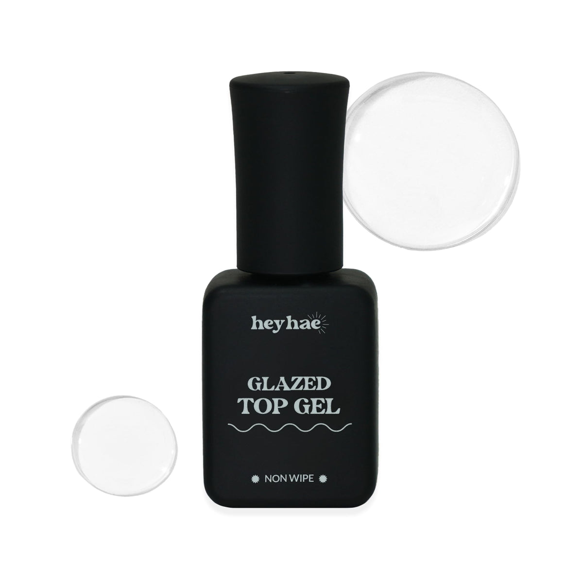 heyhae Glazed Top Gel brillo sin limpieza para uñas impecables