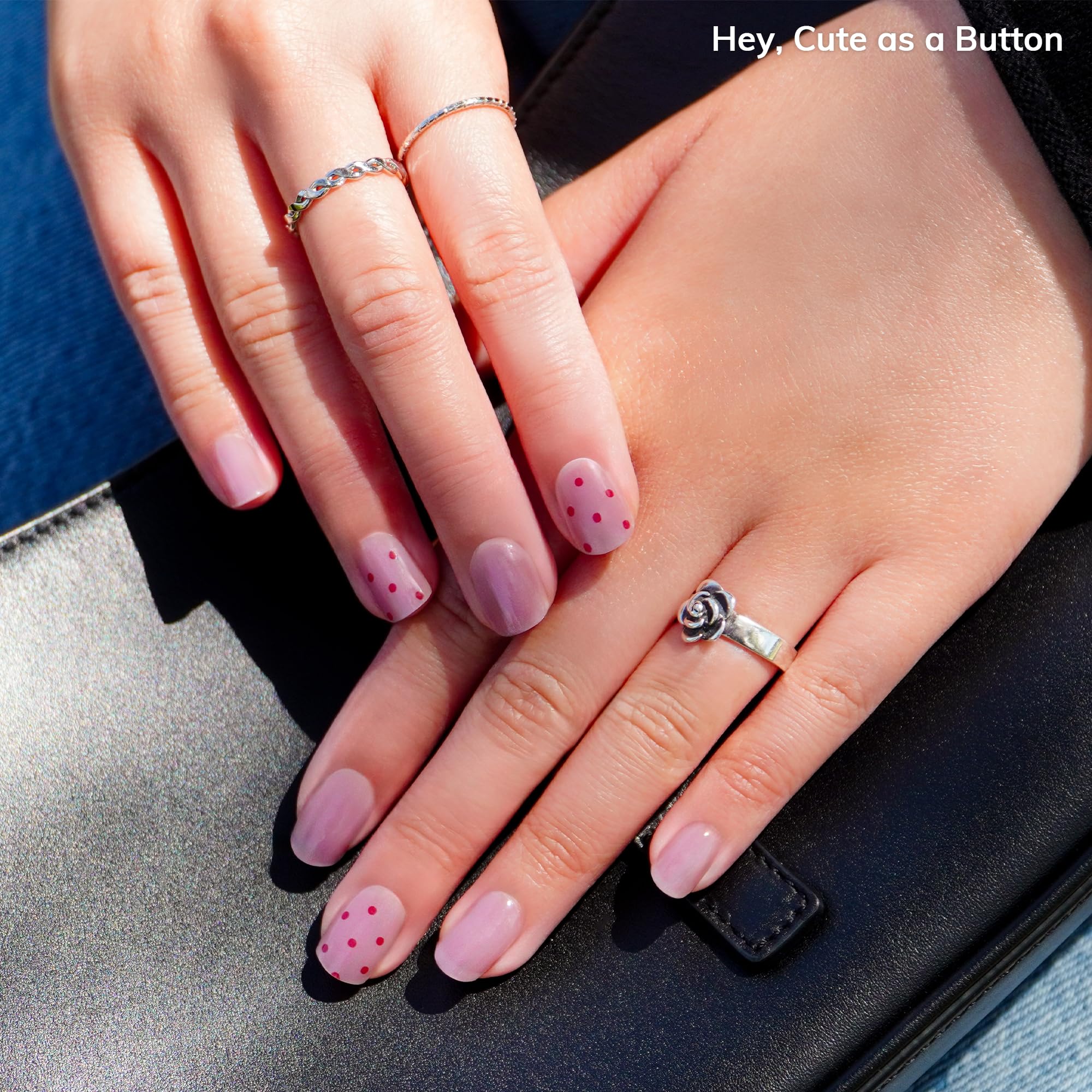 Heyhae kit includes prep pad and file for a smooth, salon-like finish.