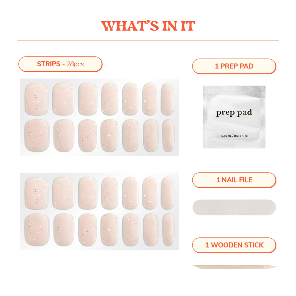 Heyhae kit completo con tiras prep pad lima y palito para uñas