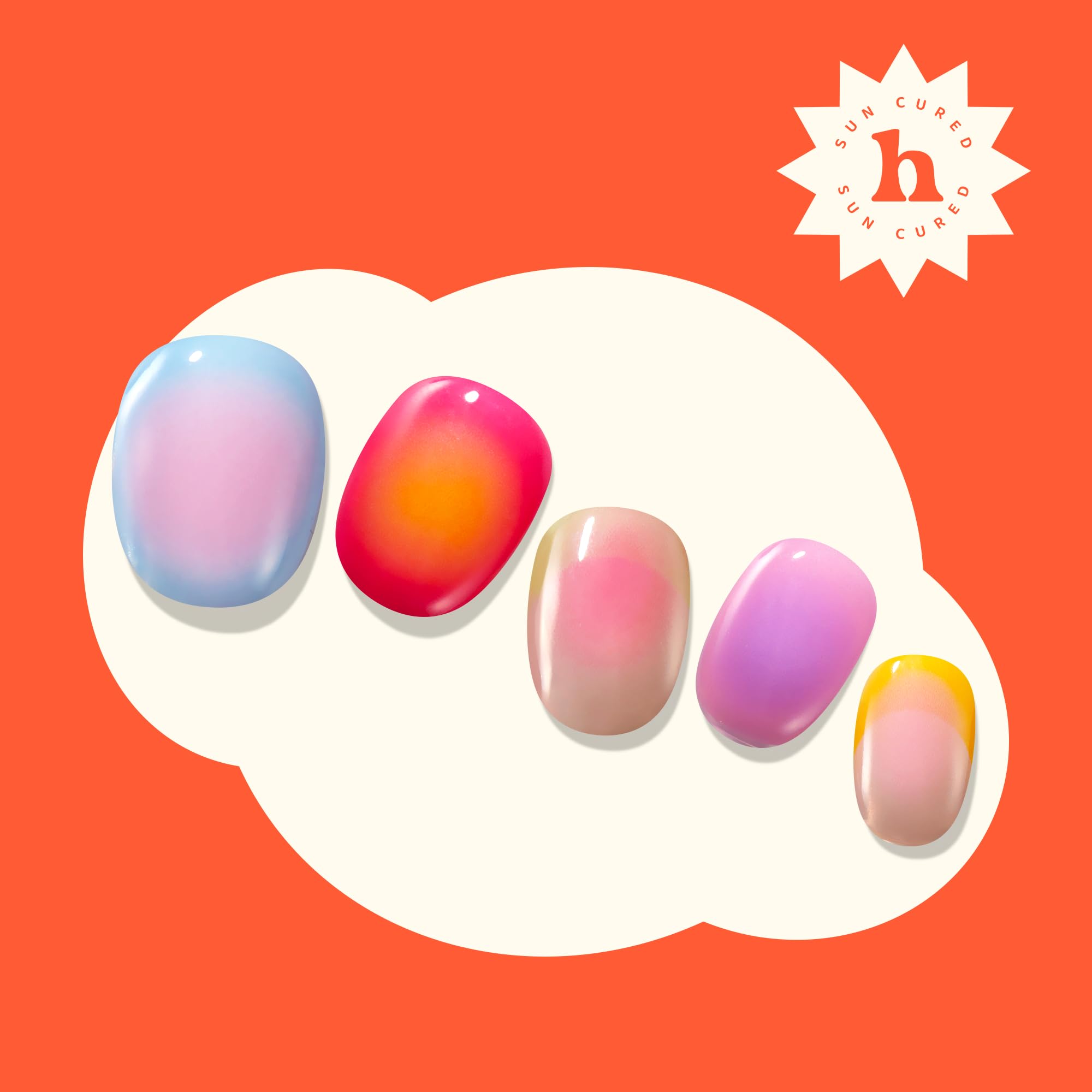 Heyhae tiras gel semicurado ajuste a todas las uñas