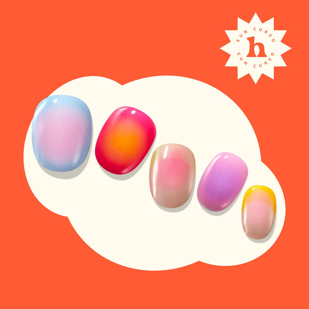Heyhae tiras gel semicurado ajuste a todas las uñas