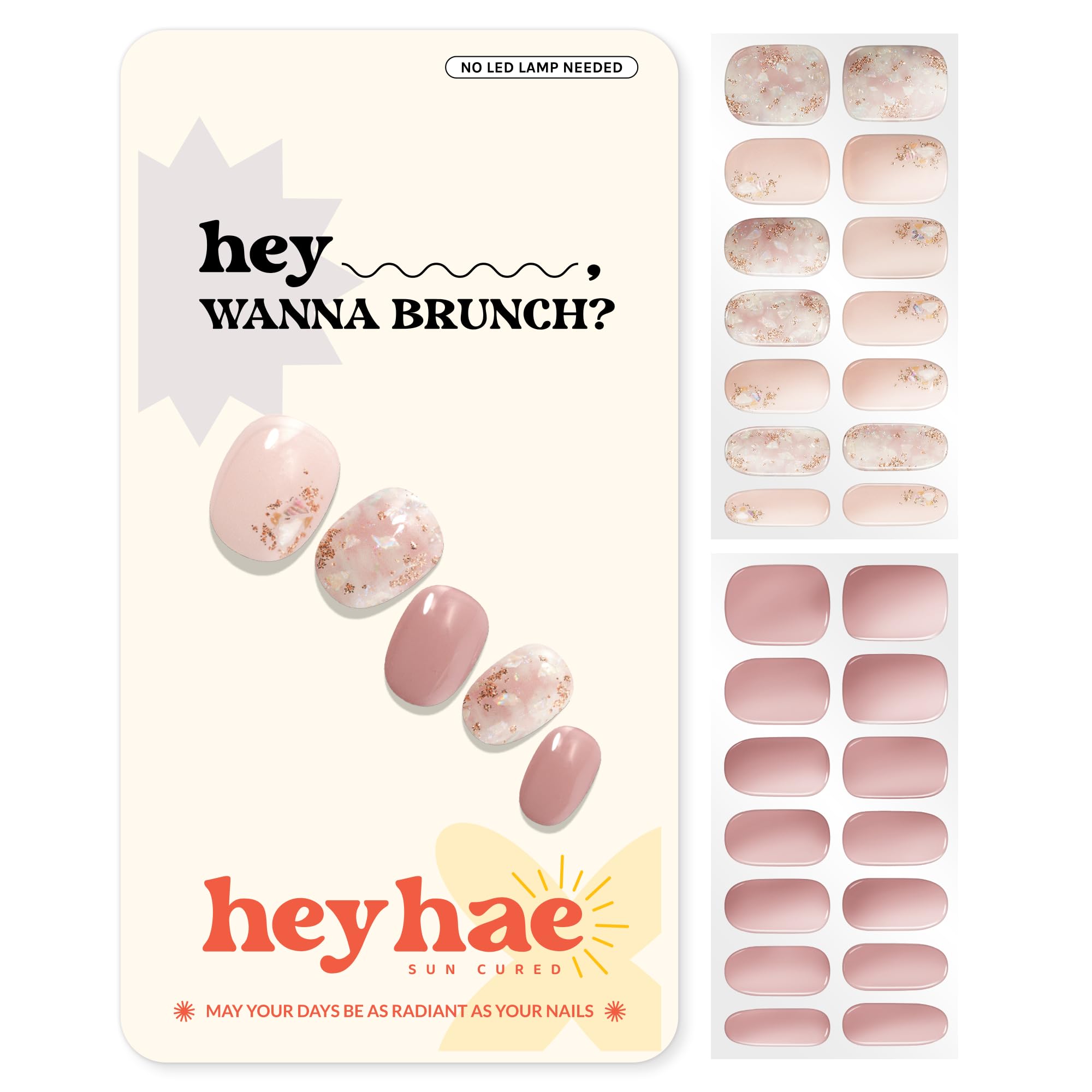 Heyhae uñas gel semicuradas brillo rosado para salón en casa