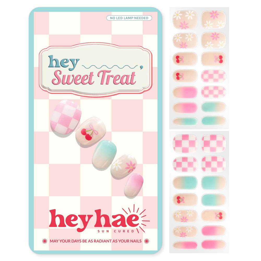 Heyhae ofrece tiras gel semicurado veranieñas ombré para uñas con acabado profesional