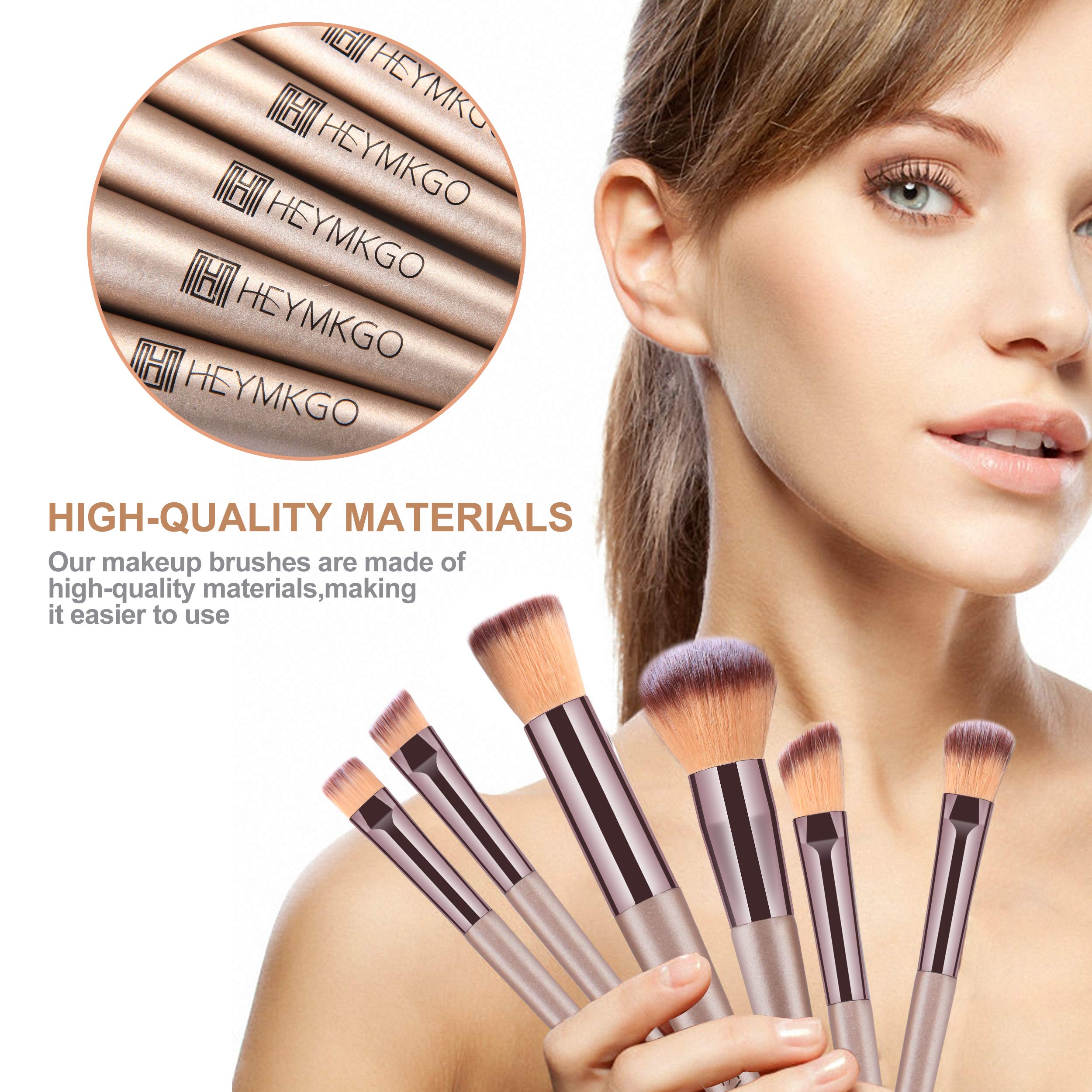 HEYMKGO blending brush with soft taper for effortless blending.