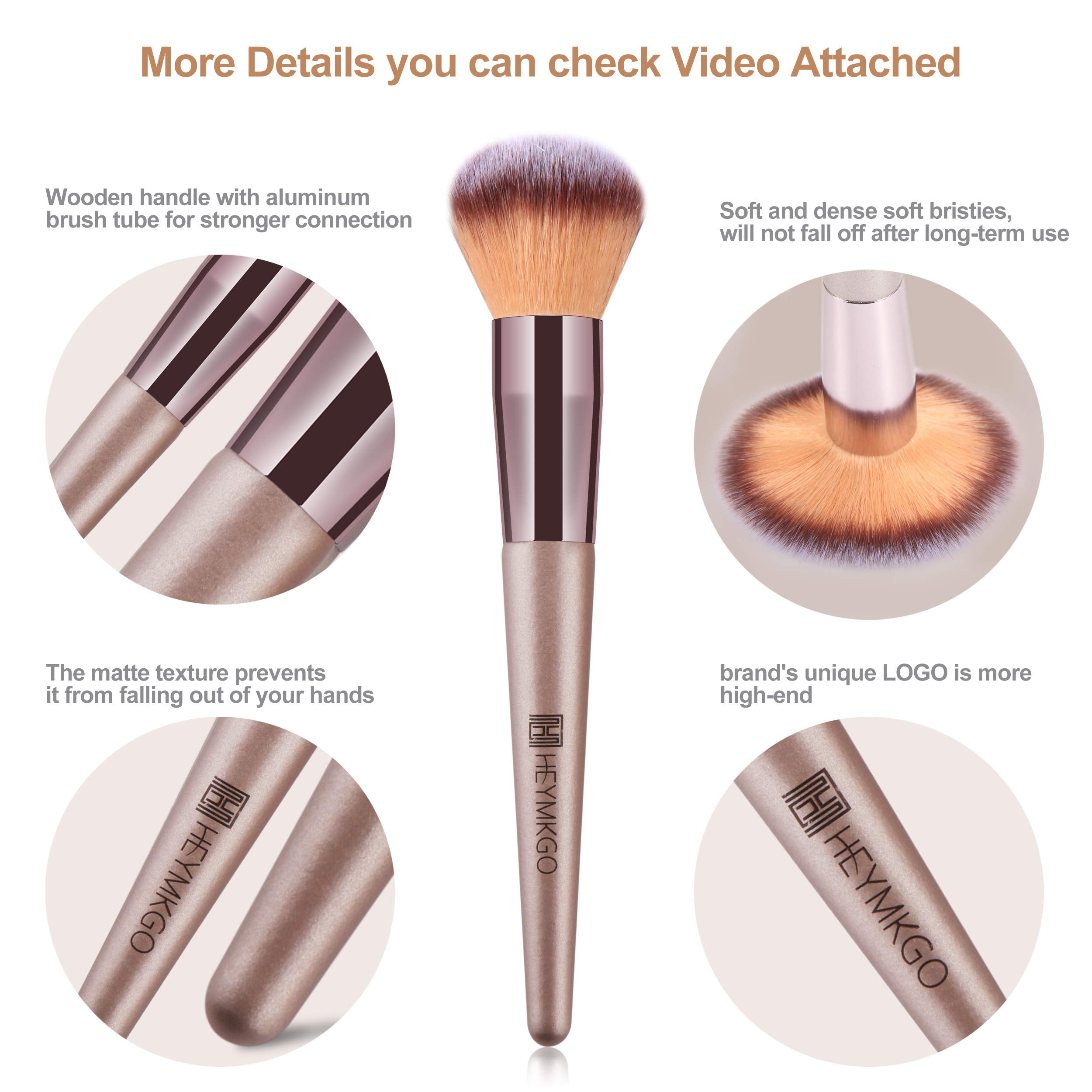 HEYMKGO eye-shadow brush angled tip for precise lid shaping.