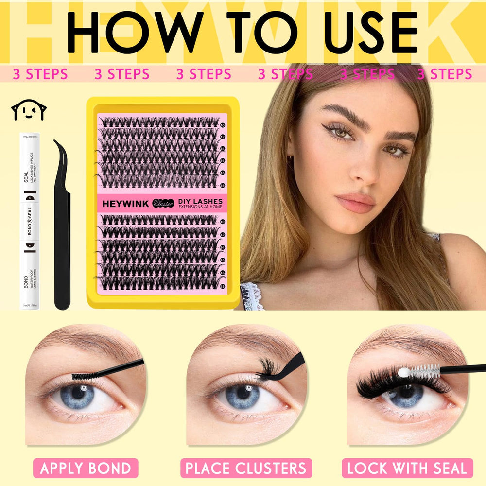 HEYWINK lash extensions withstand humidity and sweat for long-lasting wear