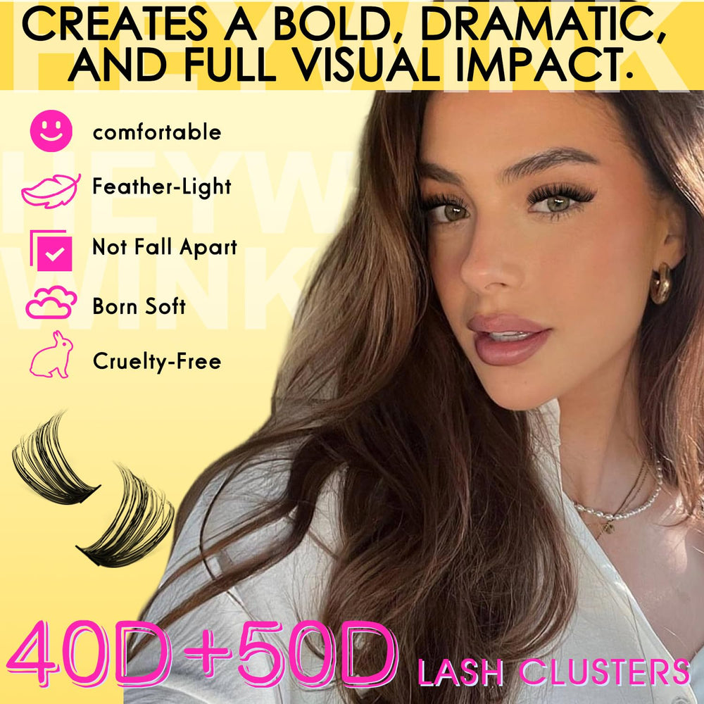 HEYWINK D-Curl clusters in 10–18 mm for a seamless blend.
