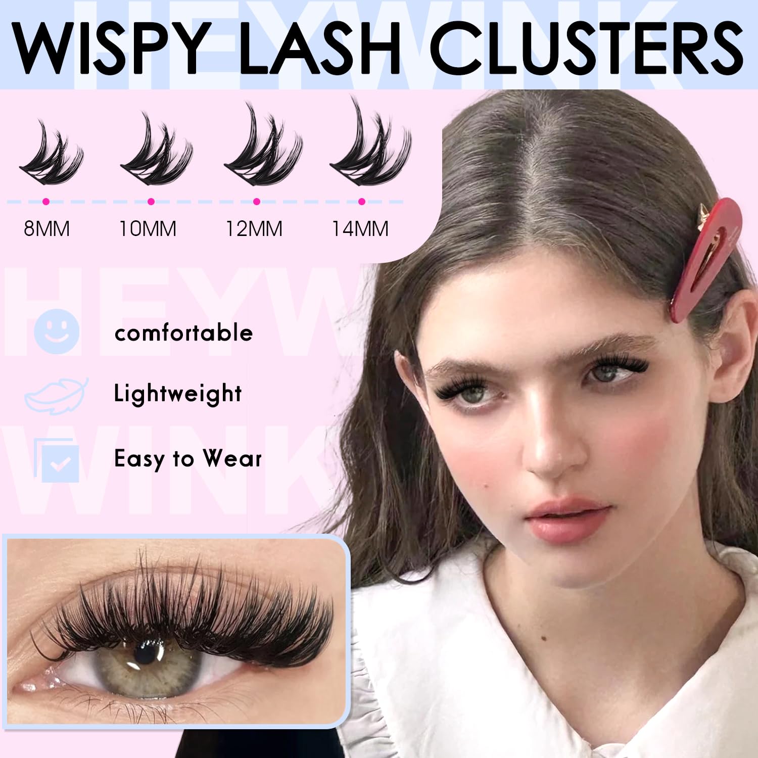HEYWINK Flora 8-14mm-gradient-cluster demonstrates versatile lengths for soft inner-to-outer transitions.