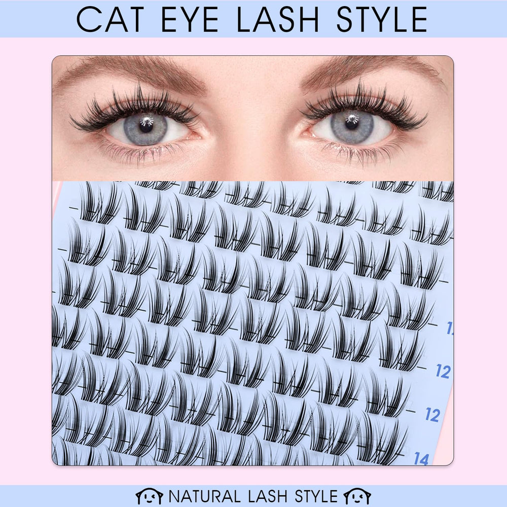 HEYWINK Freya Short Kit invisible lash band blends seamlessly with natural lash line.