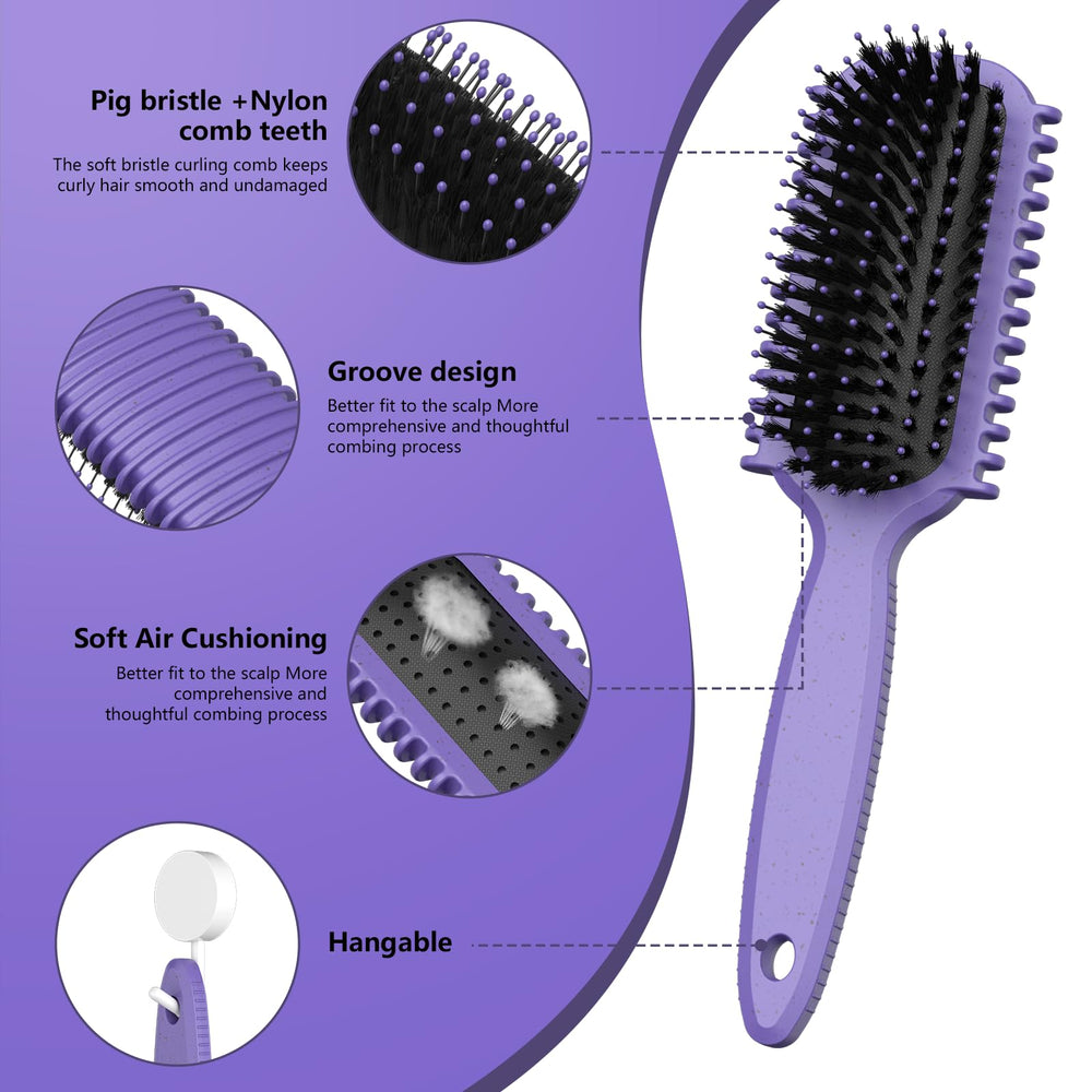 HEZ bristle brush hair texture close-up for gentle styling