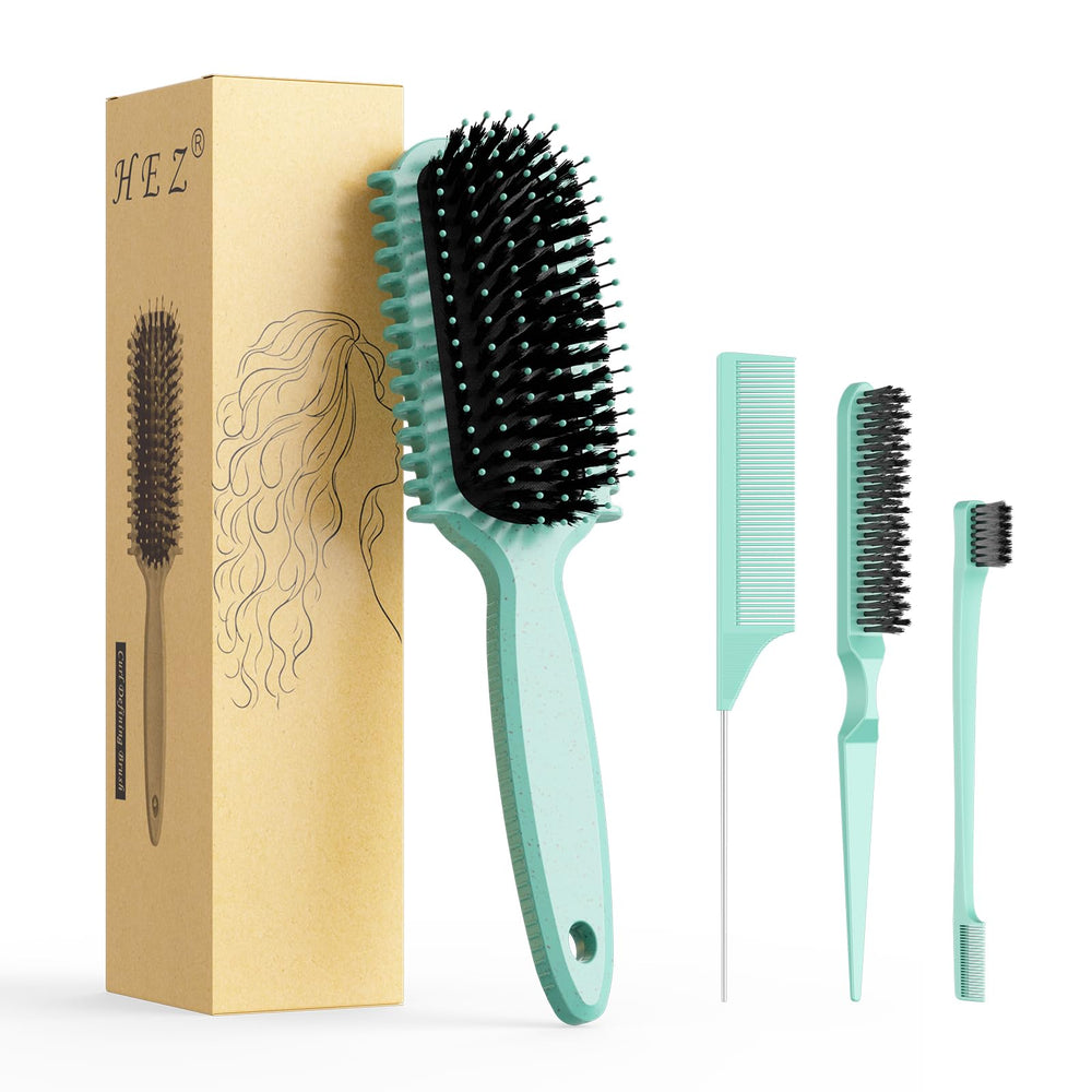 HEZ curl-defining brush close-up showing gentle bristles for smooth curls