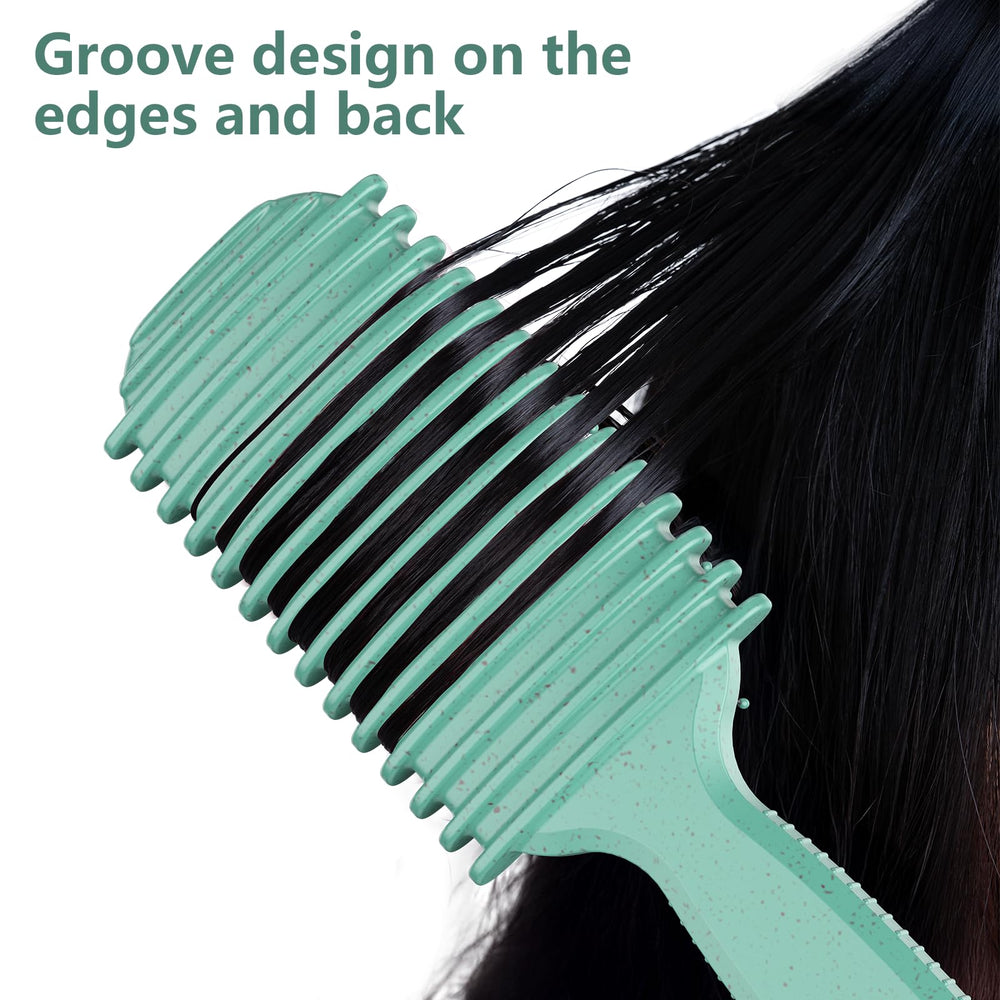 HEZ edges and bangs styling with curl-defining brush for clean looks