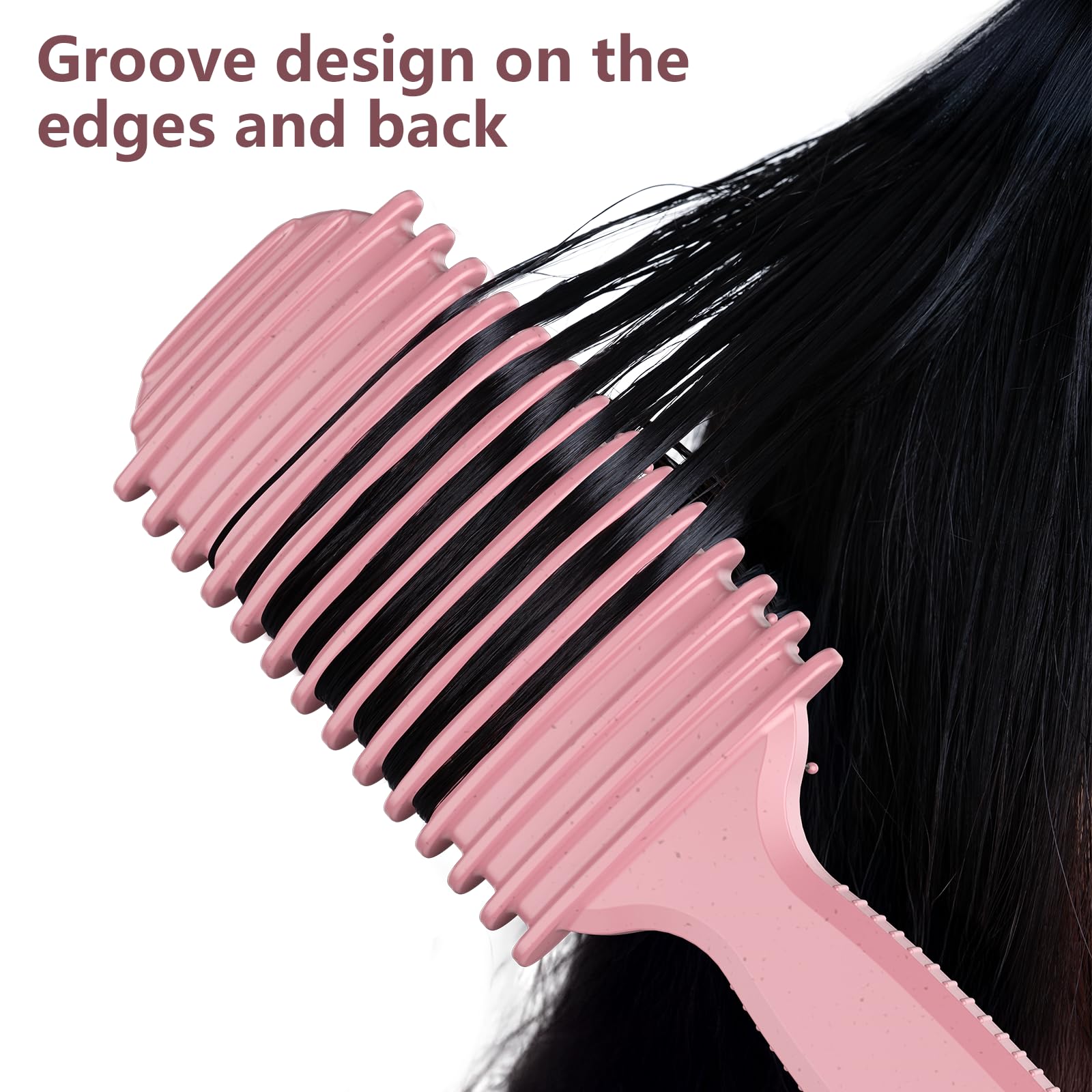 HEZ Curl brush works on wet or dry hair for smooth, defined curls.
