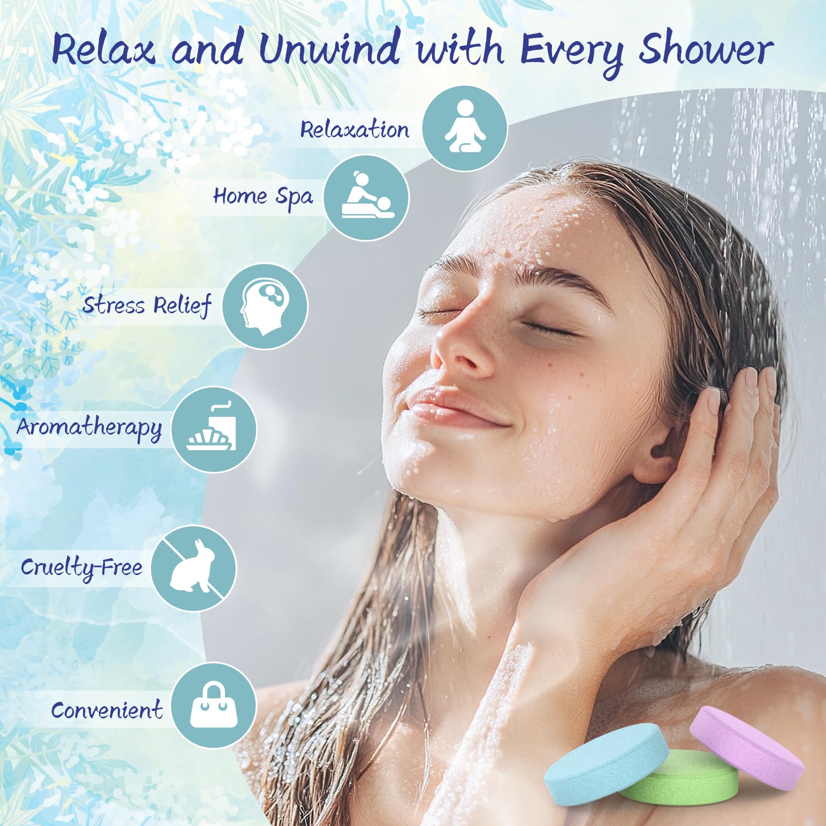 HFHO eucalyptus aroma supports clear breathing and focus in the shower