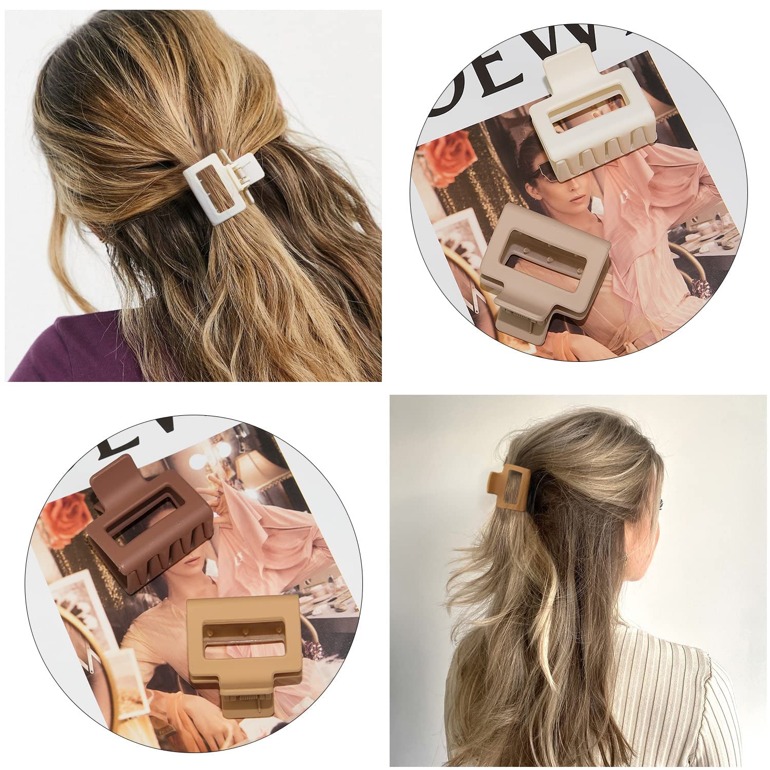 Clips HFLYJPYW doble-capa-pequeno: enfoque pequeno, ideal para moños y updos.