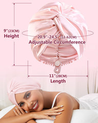 HFRHTGY royal pink hair protection bonnet minimizes friction with pillow