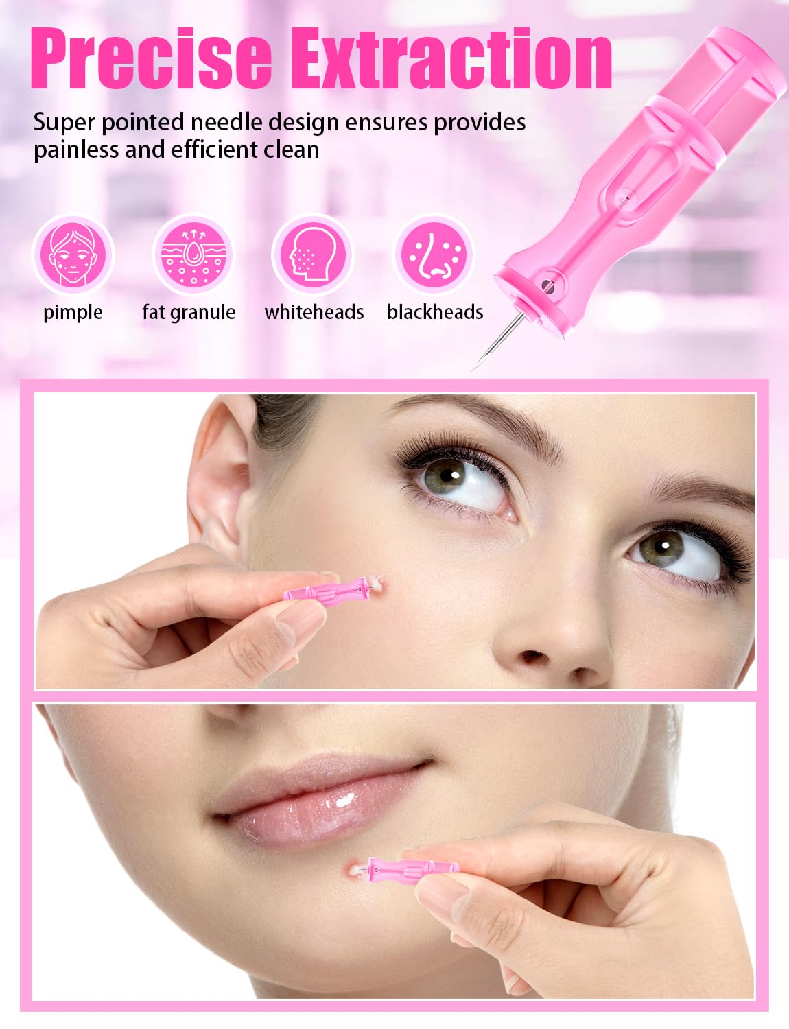 HFWTWPY disposable safety lancets in single-use packaging promoting hygienic skincare.