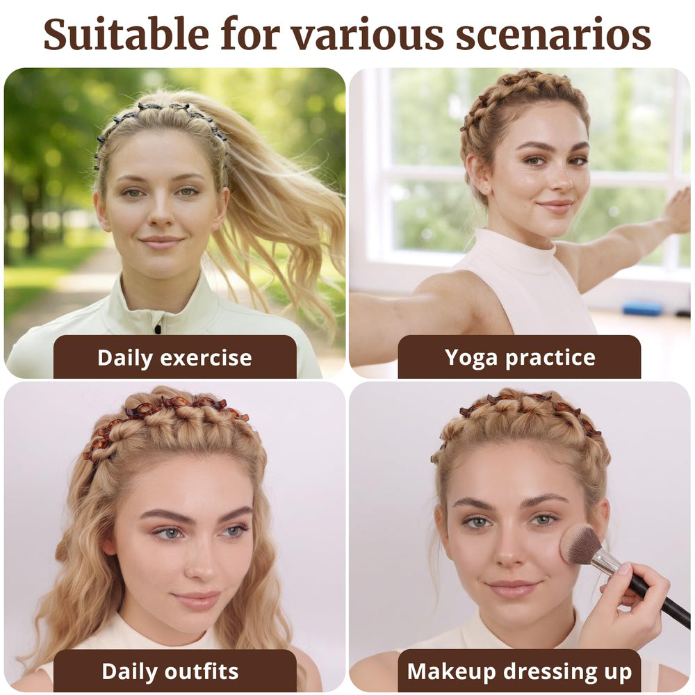 HFZRZFH diadema dos colores negro y marron para combinar atuendos