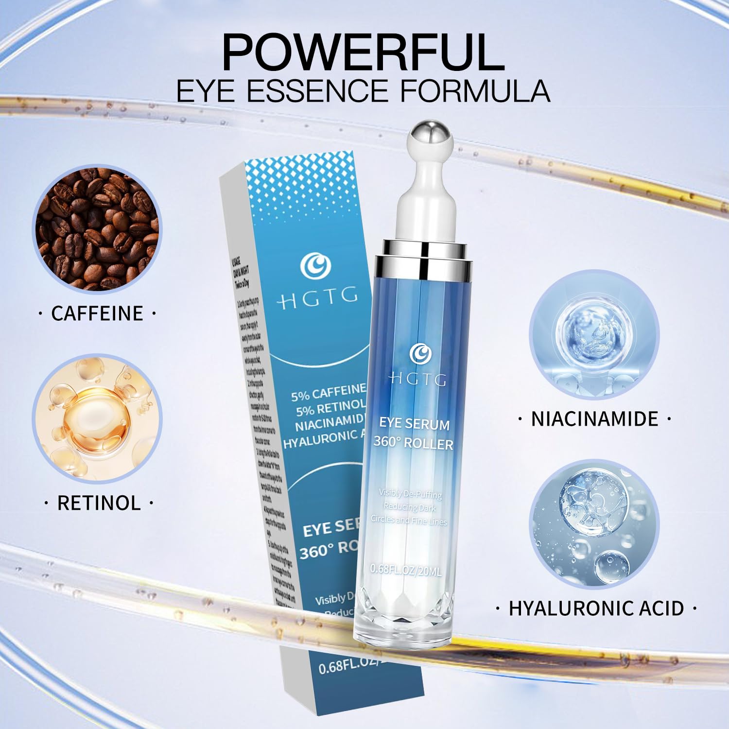 Descongestiona la zona ocular con el serum HGTG.