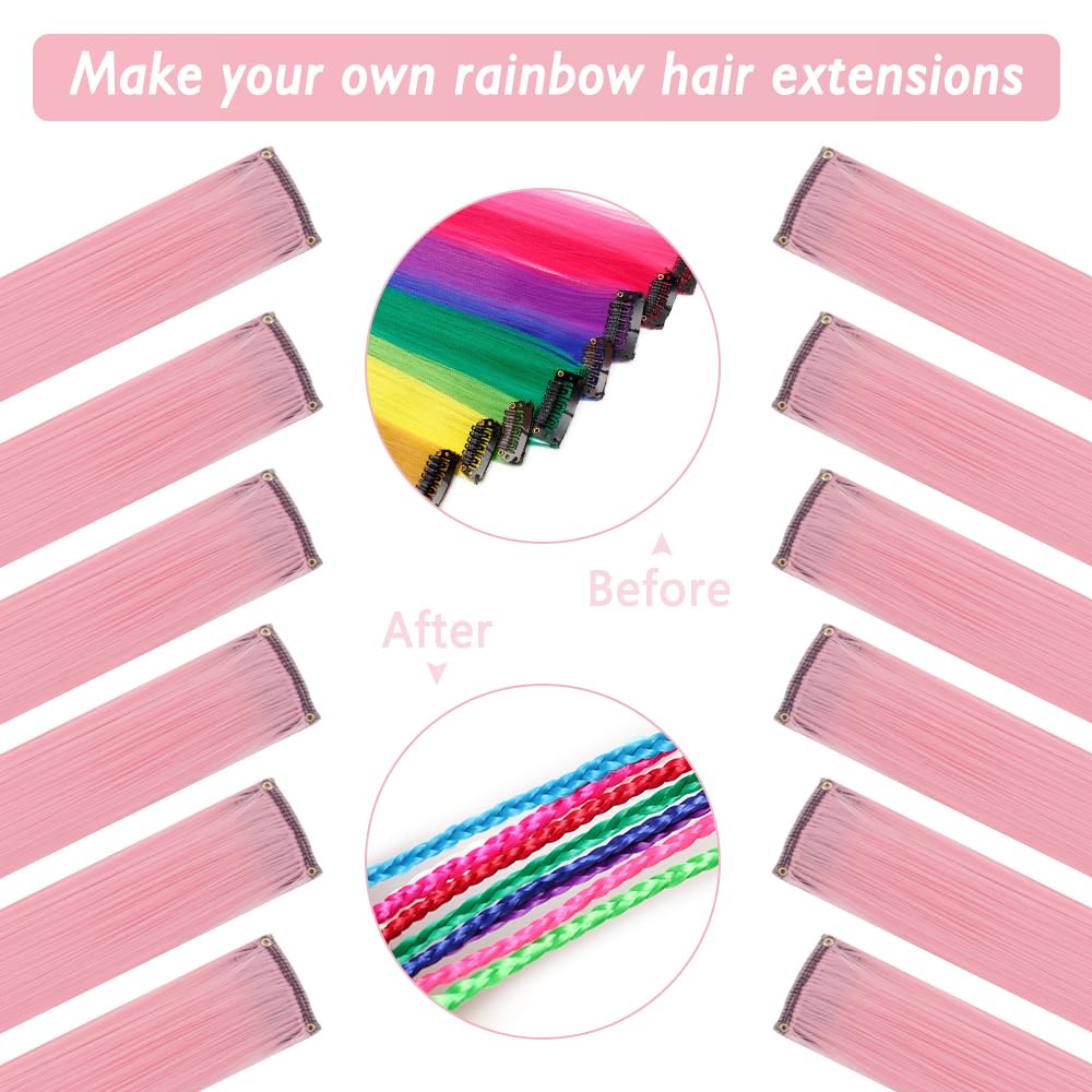 HH FASHION clip-in set demonstrates quick application for casual or party looks.