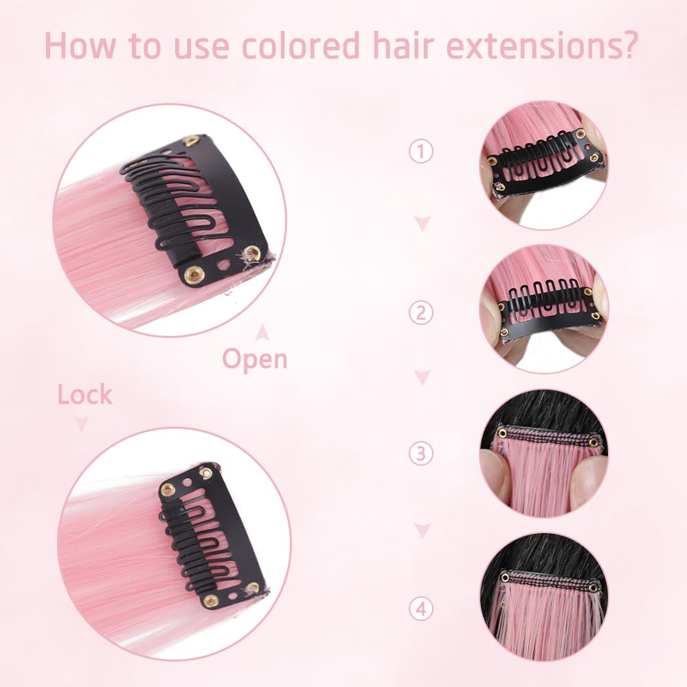 HH FASHION 20-inch straight extensions ideal for DIY styling.