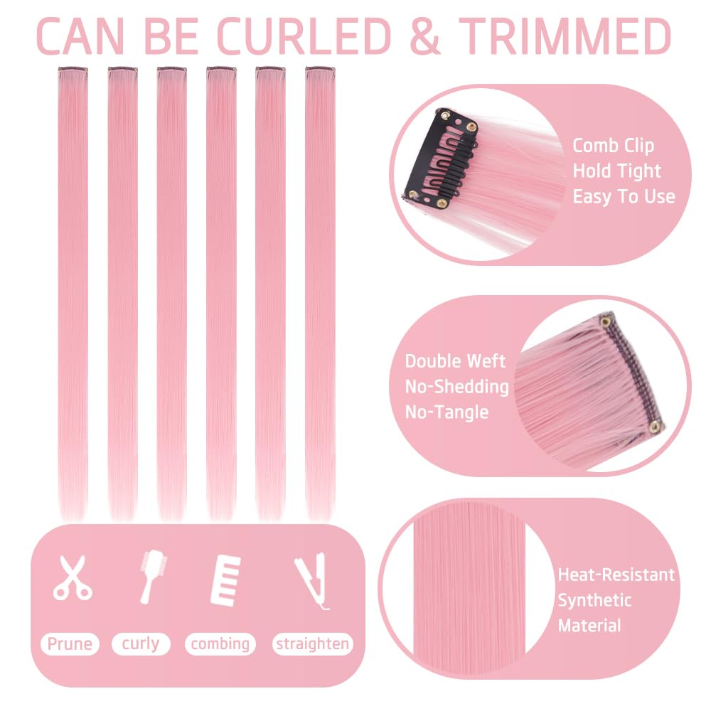 HH FASHION 12pcs vibrant color clips provide bold style options.