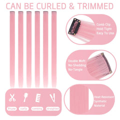 HH FASHION 12pcs vibrant color clips provide bold style options.