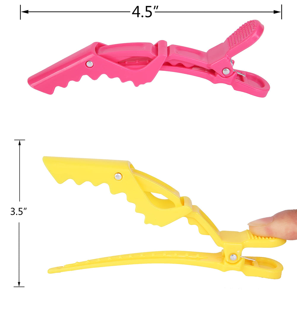 HH&LL alligator styling clip securing a hair section during braiding