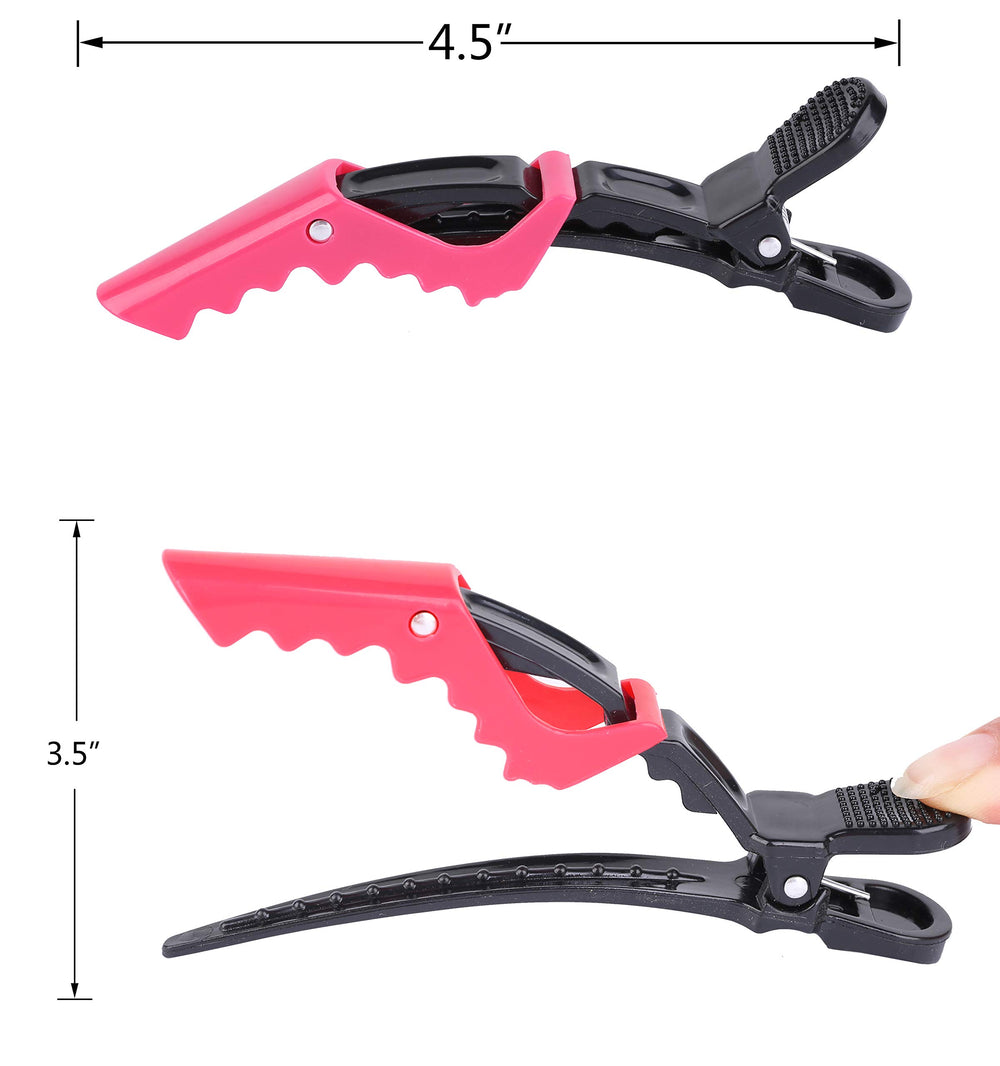 HH&LL hair clip in use for sectioning during styling without slipping.